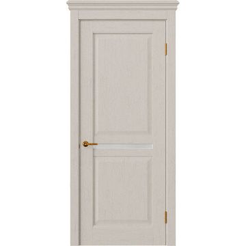 Межкомнатная дверь массив дуба селект Alvero Афина мускато глухая с узкой стеклянной вставкой