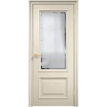 Межкомнатная дверь эмаль Дверцов Брессо 2 RAL 1013 остеклённая
