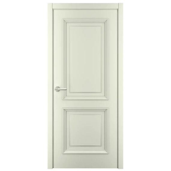 Фото межкомнатной двери эмаль Багет 2 слоновая кость глухая