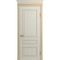 Межкомнатная дверь массив ясеня Viporte Рим белая эмаль патина золото глухая