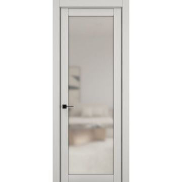 Межкомнатная дверь керамик NC 2 слоновая кость остеклённая