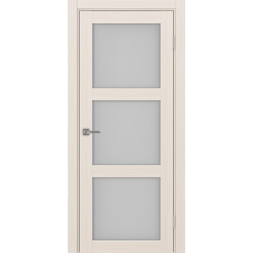 Межкомнатная дверь экошпон Турин 530.222 ясень перламутровый остеклённая