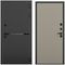 Входная дверь Горизонт чёрный кварц панель шторм варм грей