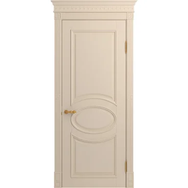 Межкомнатная дверь массив бука Viporte Лацио ваниль глухая