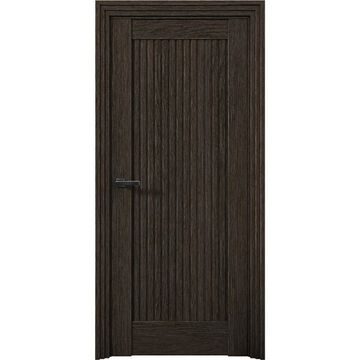 Межкомнатная дверь Никель 1 дуб тёмный глухая