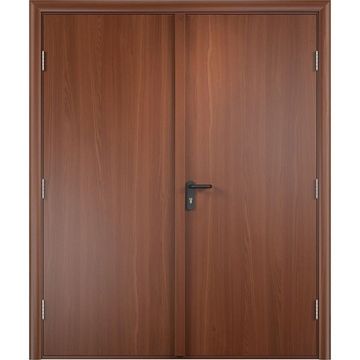 Дверь противопожарная деревянная двупольная ПВХ EI60 итальянский орех