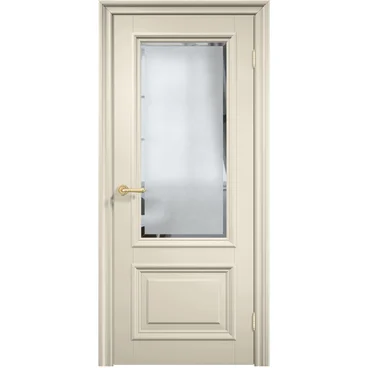 Межкомнатная дверь эмаль Дверцов Брессо 2 RAL 1013 остеклённая