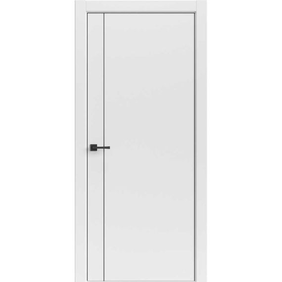 Межкомнатная дверь Light Geometry 4303 белая кромка ABS чёрная глухая