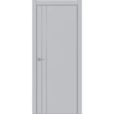 Межкомнатная дверь экошпон Uberture Tamburat 4105 манхеттен кромка алюминиевая матовая глухая