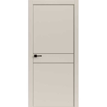 Межкомнатная дверь Light Geometry 4309 лофт бежевый кромка ABS чёрная глухая