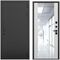 Входная дверь Смарт чёрный силк панель зеркало Maxi манхеттен
