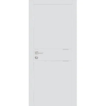 Межкомнатная дверь экошпон PX-18 агат с AL кромкой со стеклом