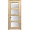 Межкомнатная дверь массив дуба без сучка Дверцов Фабриано остеклённая