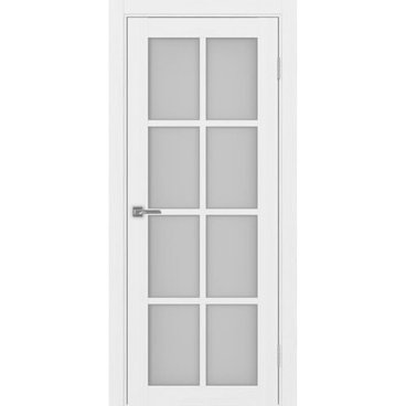 Межкомнатная дверь экошпон Турин 541.2222 белый лёд остеклённая