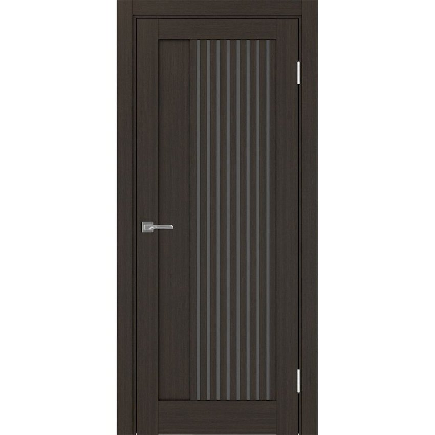 Межкомнатная дверь экошпон Турин 544.12 венге остеклённая