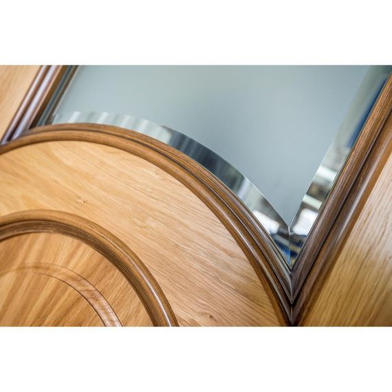 Межкомнатная дверь массив дуба Лацио Амбиенте натуральный дуб остеклённая