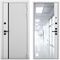 Входная дверь Пиано белый матовый панель зеркало 3D