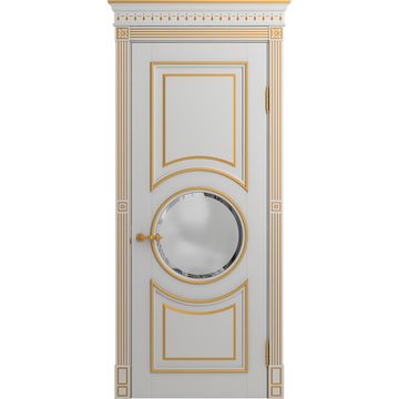 Межкомнатная дверь массив бука Viporte Лацио Амбиенте аворио патина золото остекление 4