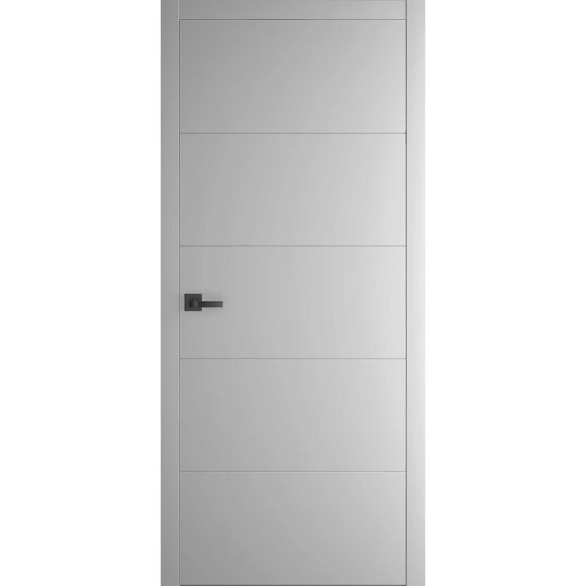 Межкомнатная дверь Porta ПТА-4B серая Shellac Grey чёрный лампас глухая