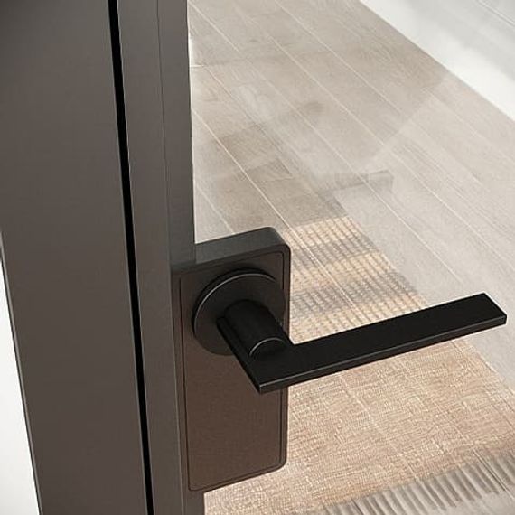 Межкомнатная алюминиевая дверь Loft-S 6 стекло прозрачное бесцветное