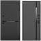 Входная дверь Горизонт чёрный кварц панель пиано антрацит