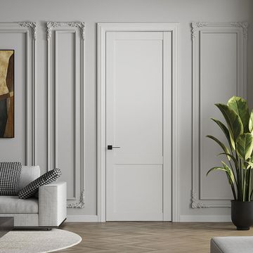 Межкомнатная дверь керамик FL 5 снежный глухая