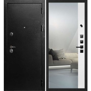 Входная дверь С-1 титан чёрный панель зеркало оптима макси