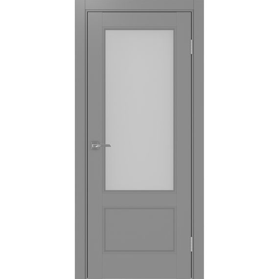 Межкомнатная дверь экошпон Турин Neo 540ПФ.21 серый со стеклом