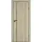 Межкомнатная дверь P-21 дуб молочный кромка ABS черная молдинг