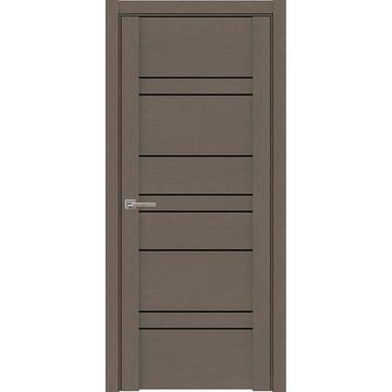 Межкомнатная дверь UniLine Soft touch 30032 софт тортора с чёрным стеклом