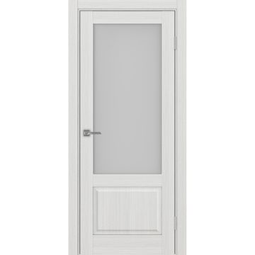 Межкомнатная дверь Тоскана 640.21 ясень серебристый со стеклом