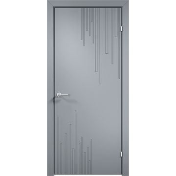 Межкомнатная дверь эмаль Дверцов Тиволи 1 RAL 7047 глухая
