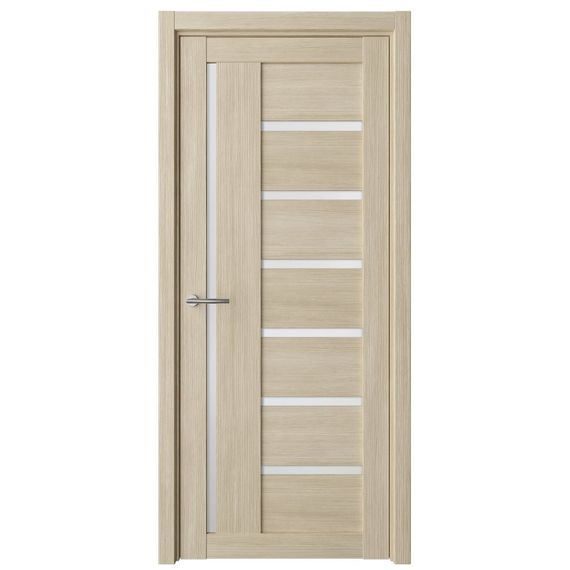 Фото двери Мадрид эко-шпон лиственница мокко со стеклом