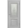 Межкомнатная дверь экошпон Luxor ЛУ-172 серая остеклённая