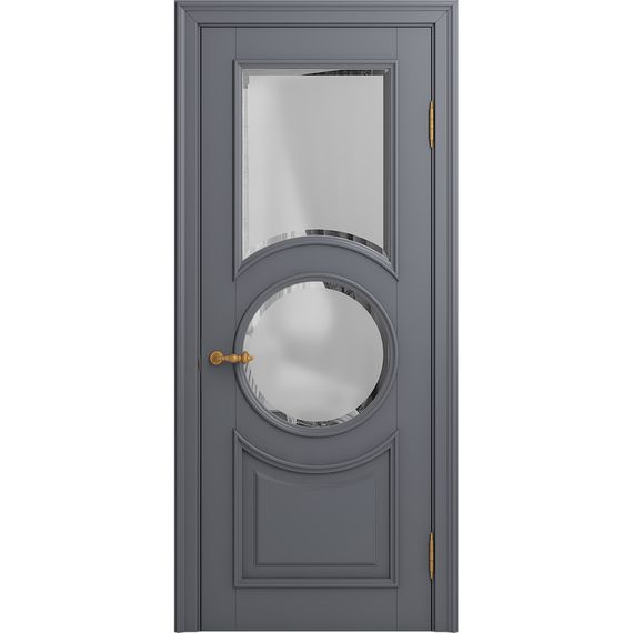 Межкомнатная дверь массив бука Viporte Лацио Амбиенте тауп остекление 2