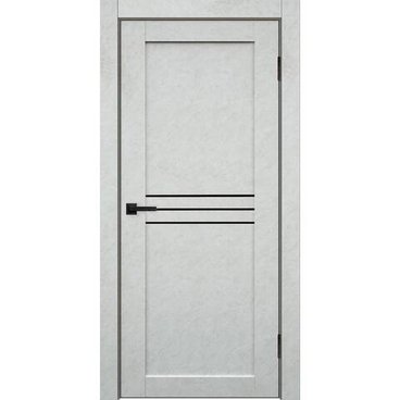 Межкомнатная дверь экошпон Сигма 26.3 белый мрамор остеклённая