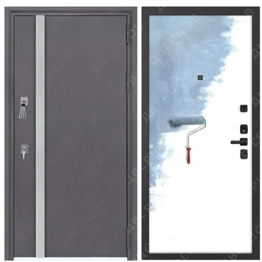 Входная уличная дверь Nord Термо муар меланж махагон дуб МДФ под покраску