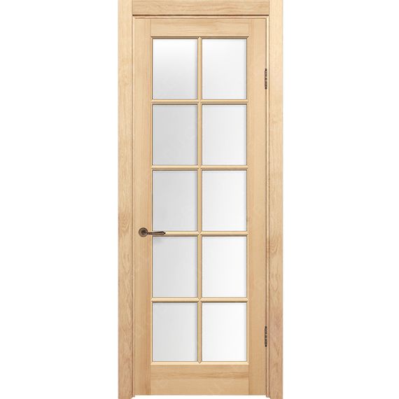 Фото межкомнатной двери массив сосны Кастро ПО-10 под покраску остеклённая
