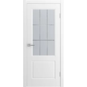 Межкомнатная дверь Патриция белая эмаль со стеклом
