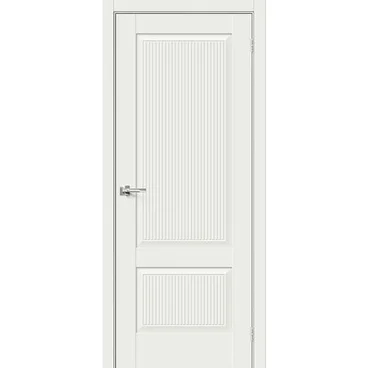 Межкомнатная дверь эмалит Прима-12.7 white matt глухая