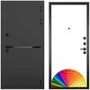 Входная дверь Горизонт чёрный кварц панель МДФ под покраску