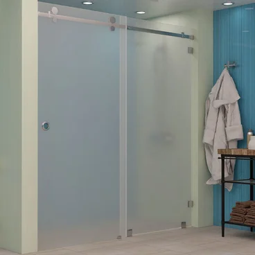 Раздвижное душевое ограждение 180 матовое бесцветное