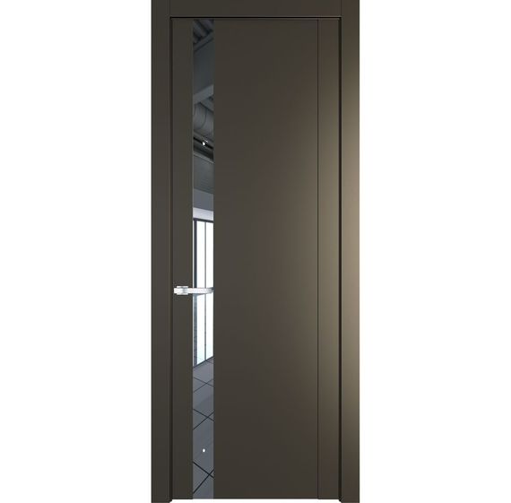 Межкомнатная дверь 1.2P перламутр бронза остеклённая