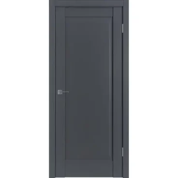 Межкомнатная дверь экошпон Emalit 1 графит глухая