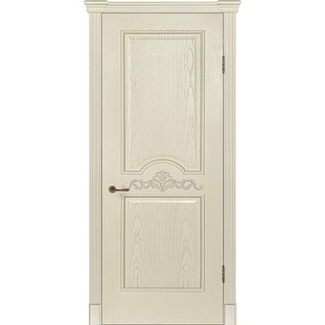 Межкомнатная дверь шпон Париж крем глухая