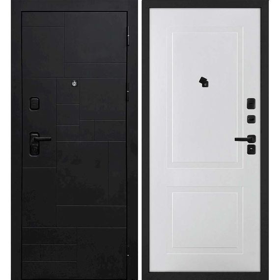 Входная дверь Лабиринт-201 панель фрезерованная PR-167 белая