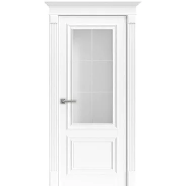 Межкомнатная дверь экошпон 81002 аляска остёкленная