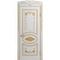Дверь массив бука Лацио Ампир белая эмаль патина золото глухая
