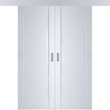 Раздвижная двустворчатая дверь Кобальт 28 магнолия глухая