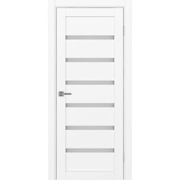 Межкомнатная дверь экошпон Турин 507.12 белый снежный остеклённая